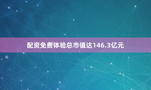配资免费体验总市值达146.3亿元