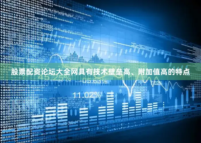 股票配资论坛大全网具有技术壁垒高、附加值高的特点